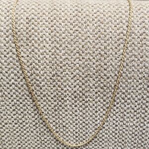 Beautiful 925 Sterling Silver Gold Plated Rope Necklace - Signed HAN